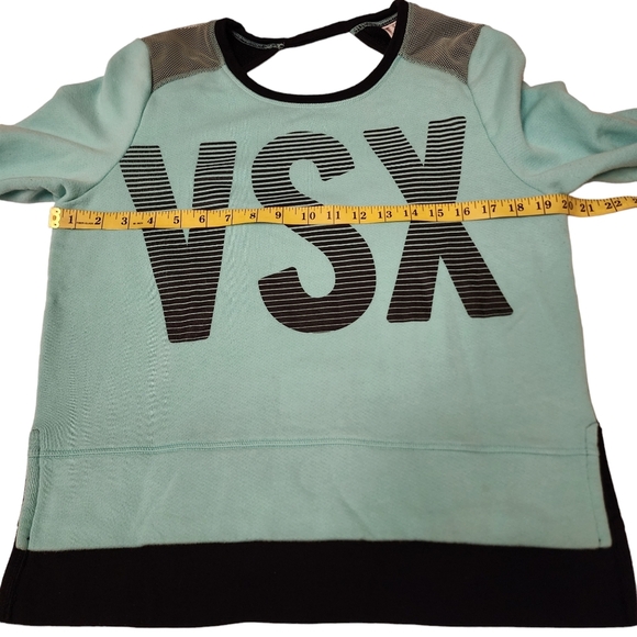 Victoria's Secret VSX Sport Seafoam Boxy Cutout back Sweatshirt - Picture 10 of 10